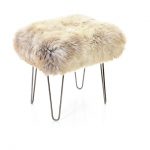 sheepskin footstool