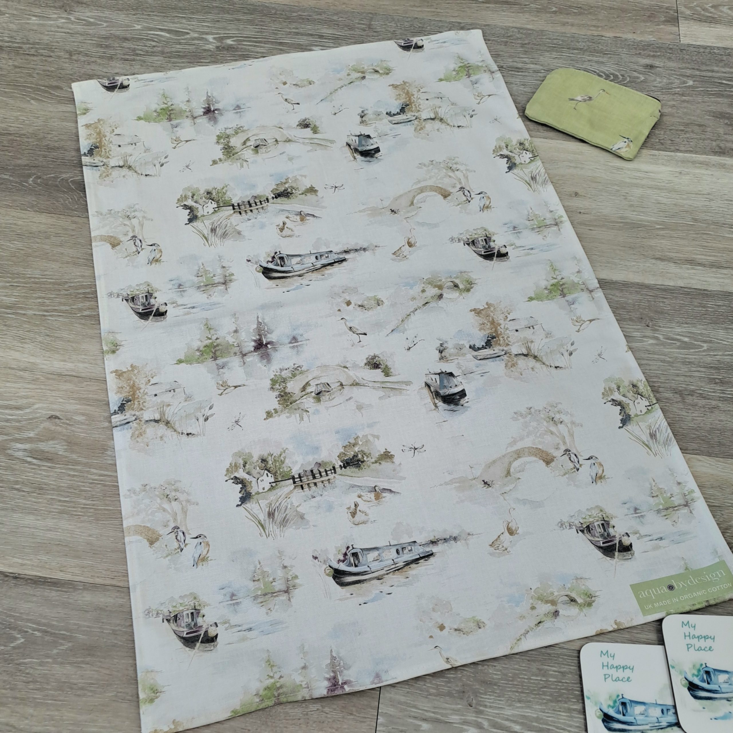 Spring Canal Scene Tea Towel - Image 3