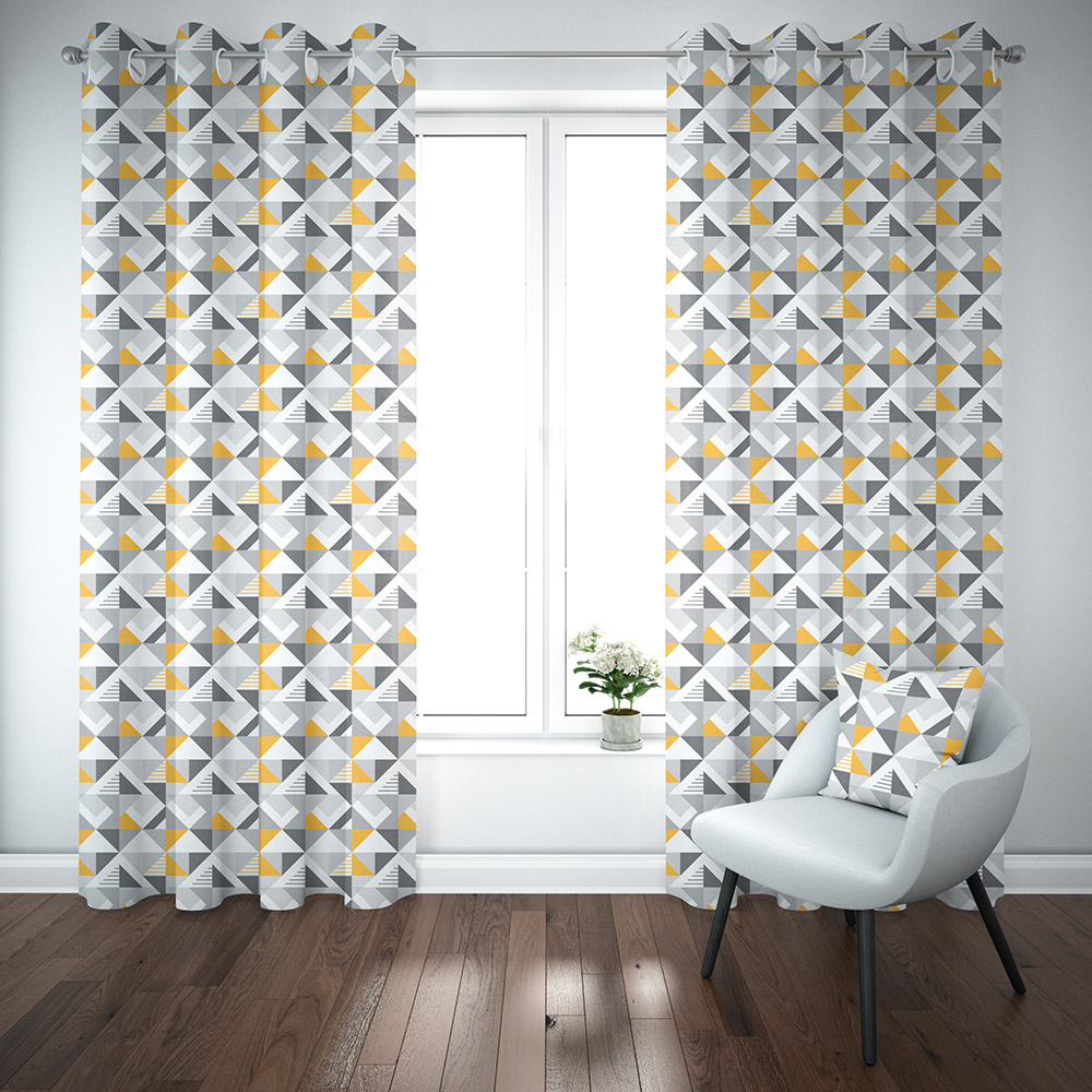 Nautical Grey Flag Curtains
