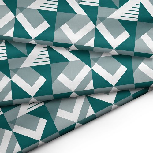 Dark Teal Geometric Flag