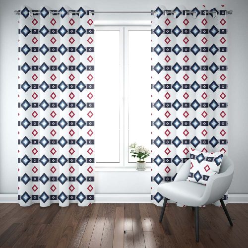 Nautical Blue Ikat Curtains
