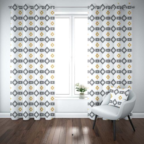 Nautical Grey Ikat Curtains