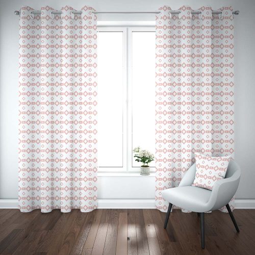 Scandi Salmon Ikat Curtains