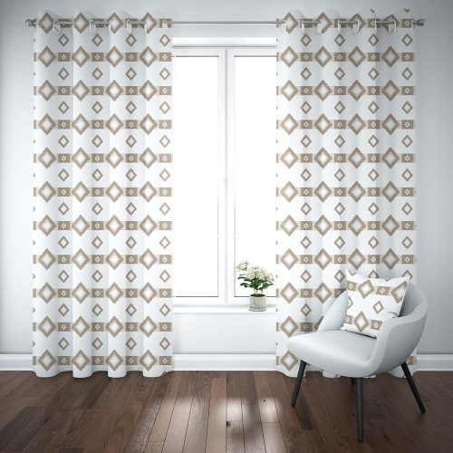 Sand Grey Ikat Curtains