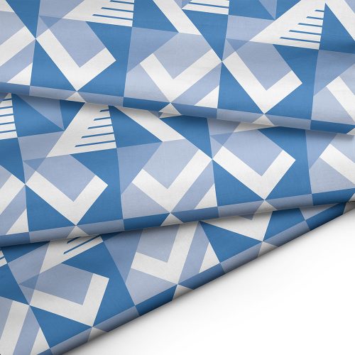 Sea Blue Geometric Flag
