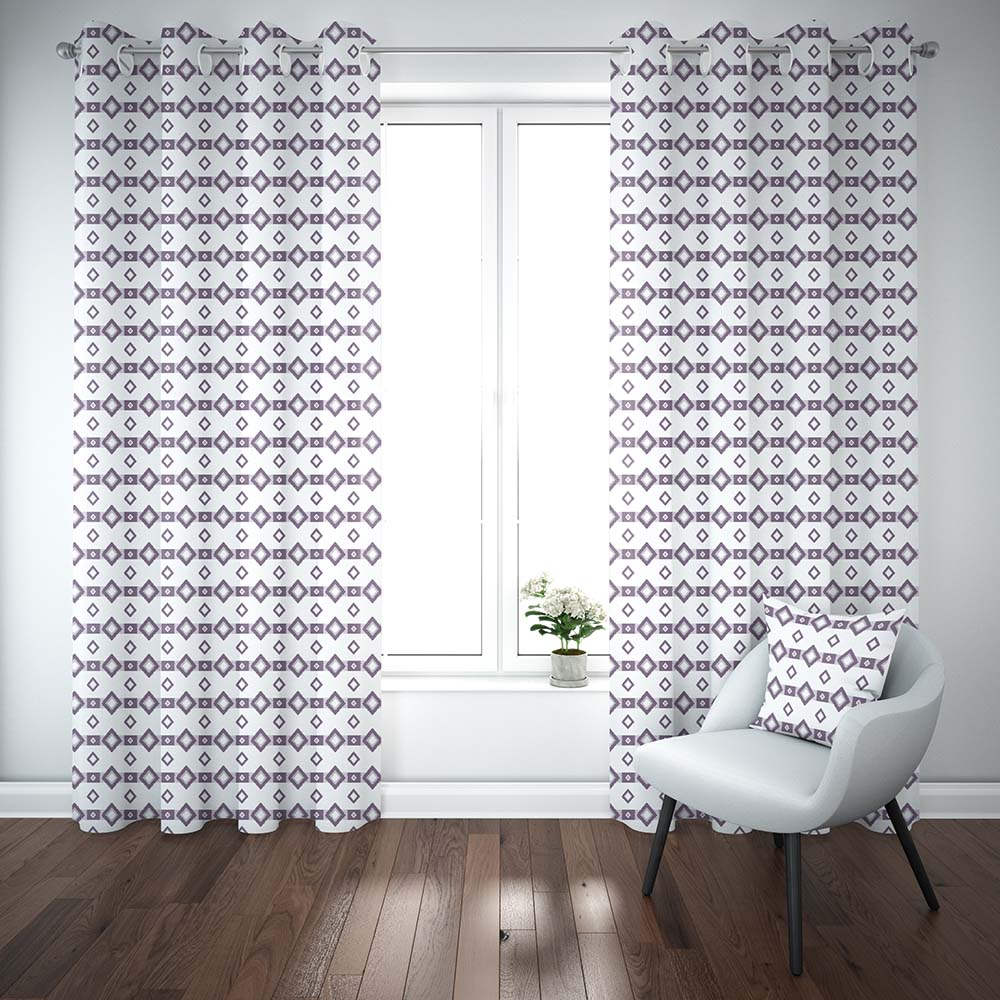 Spring Purple Ikat Curtains 10