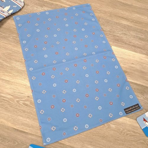 Nautical Blue Ditzy Tea Towel