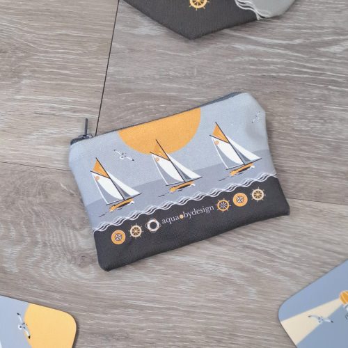 Nautical Grey Coin Purse