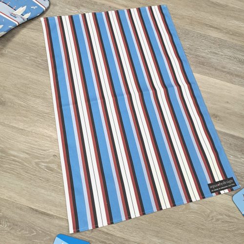 Nautical Blue Stripe Tea Towel