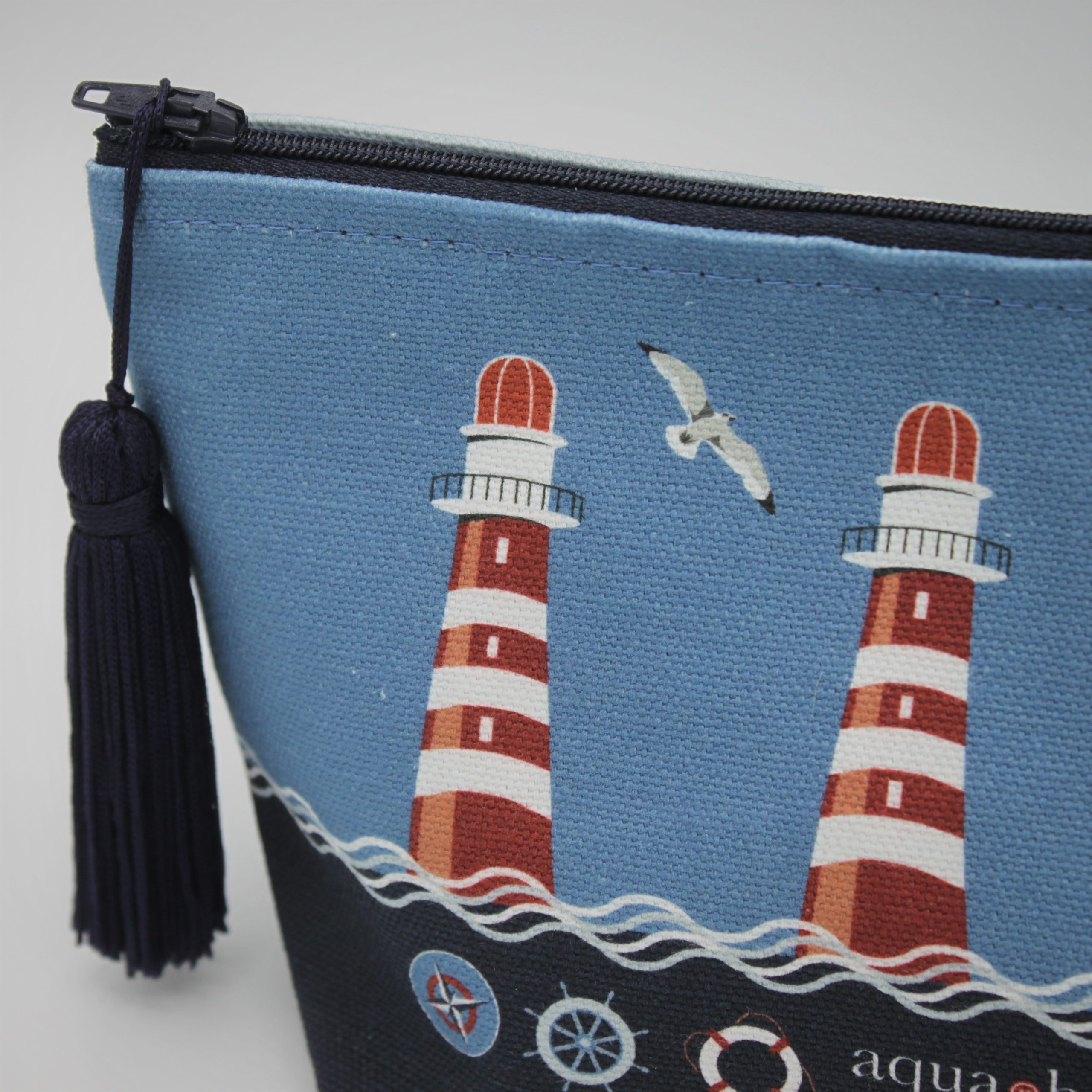 Nautical Blue Make-Up Bag - Image 2