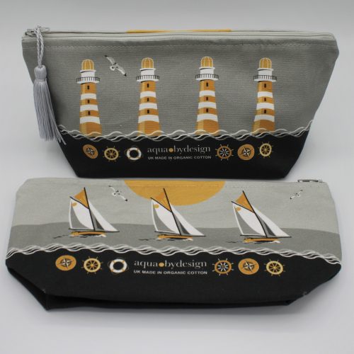 Nautical Grey Make-Up Bag