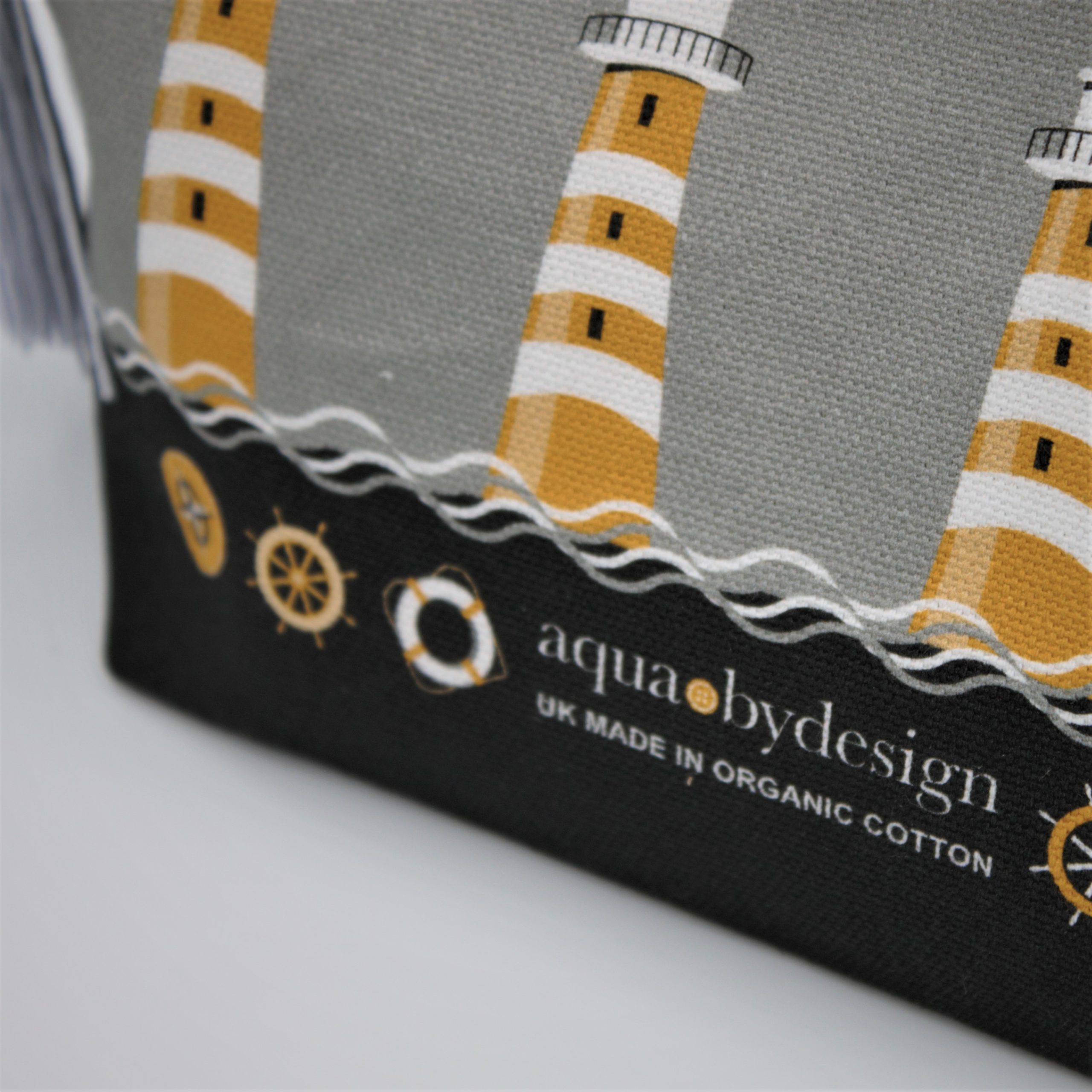 Nautical Grey Make-Up Bag - Image 4